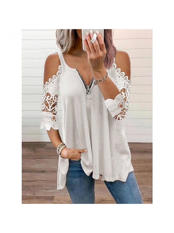 new     trade cross-border Women's  summer suspenders lace sleeves knitted vest women blouse #8943718