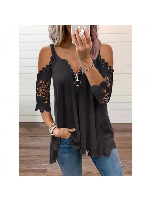 new     trade cross-border Women's  summer suspenders lace sleeves knitted vest women blouse #8943718