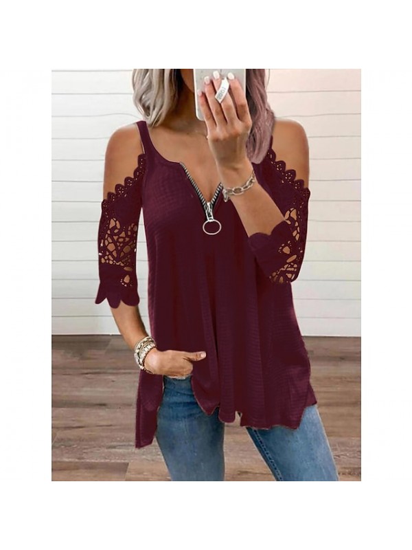 new     trade cross-border Women's  summer suspenders lace sleeves knitted vest women blouse #8943718