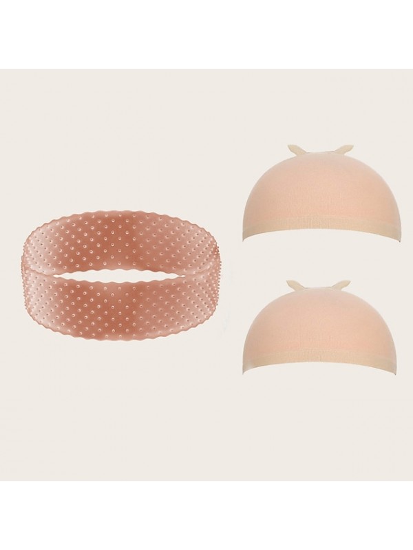 1pc Non-slip Wig Headband and 2pcs Wig Cap Wig Cap for Lace Front Wig Stocking Cap for Women  Wig Grip Band #8859964