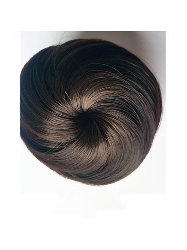 Human Hair Lace Wig Hair Bun Women Easy dressing Lovely Drawstring Synthetic Hair Hair Piece Hair Extension Natural Black #1B Medium Auburn#30 Dark Brown#2 #8117867