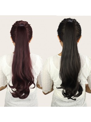 Long WAVE Ponytail Hair piece Clip In Hair Extension Ponytail Wig Accessory for Women #8634694