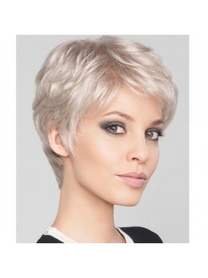 Silver Wigs for Women Short Pixie Cut Blonde Mix White Wigs for White Women Fluffy Synthetic Wig Heat Resistant Daily Halloween Party Use Hair Full Wig #8733439