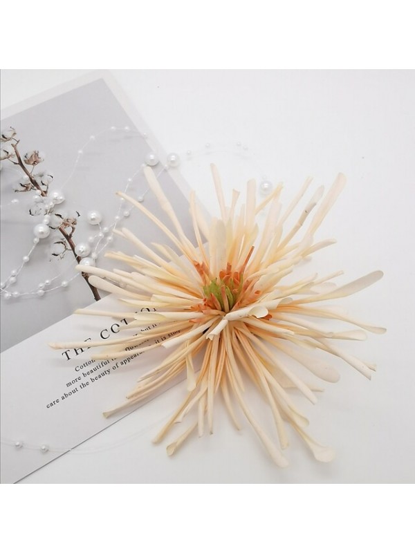 Artificial Flower Hair Clips Texture Crab Claw Chrysanthemum Silk Flower Fairy Air Fresh Han Clothing Headdress Ancient Style Shape After Pressing Travel Vacation Hairpin #9030296