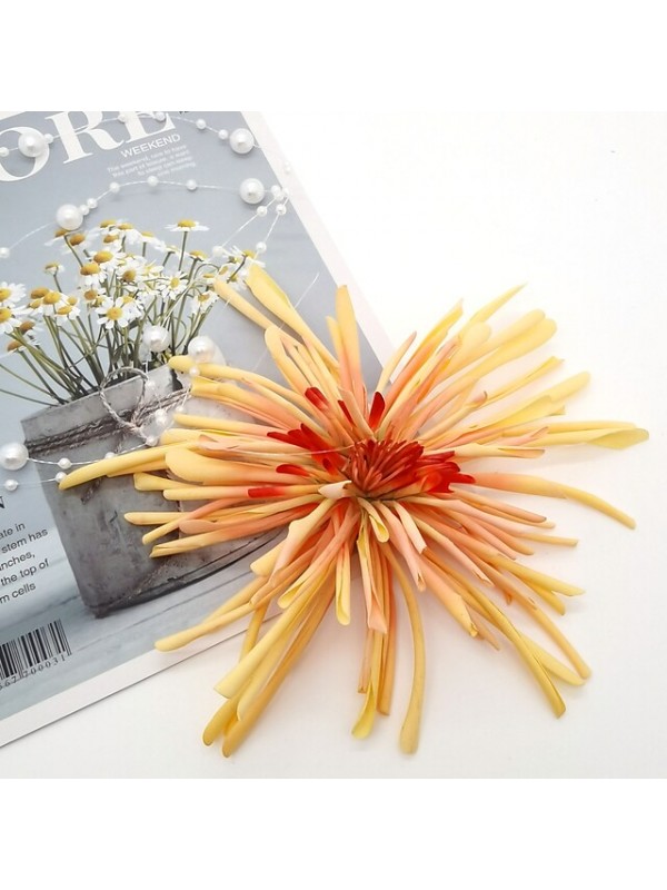 Artificial Flower Hair Clips Texture Crab Claw Chrysanthemum Silk Flower Fairy Air Fresh Han Clothing Headdress Ancient Style Shape After Pressing Travel Vacation Hairpin #9030296