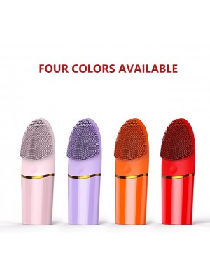 Electric Ultrasonic Silicone Household Facial Cleaning Brush Cleansing Apparatus Handheld Battery Face Cleaner Skin Care Tools #8841510