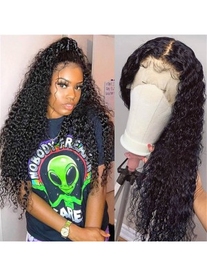 Human Hair Wigs For Women With Baby Hair 13x4 180% Density Deep Wave Glueless Human Hair Wig Curly Hair Lace Front Wig 14-30 Inch #9027832