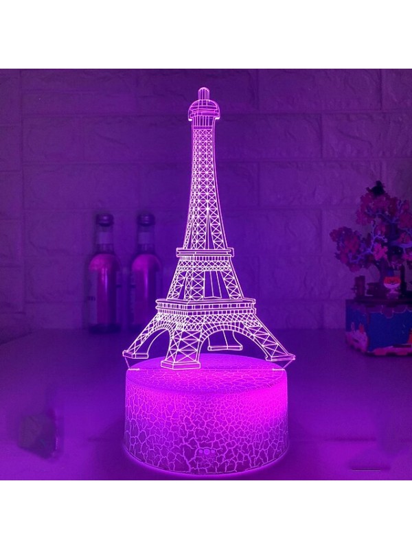 16 Colors 3D Night Light Hologram Effect Led Illusion Table Lamp Remote Control Touch USB Charge Bedside Desk Decor Lamp Christmas Halloween Birthday Gift #8935935