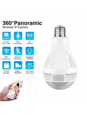 1080P HD Wifi 360 Panorama IP Camera Security Lamp Panoramic Bulb CCTV Video WiFi Camera Surveillance Fisheye Home Camera #7433991