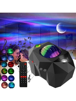 Star Galaxy Projector Light Remote Controlled Auto-Off Timer Dimmable colors Party Bedroom Aurora Star Lights Laser Galaxy Starry Sky Ocean Wave Projector Bedroom Decoration Atmospher Night Light #8797627