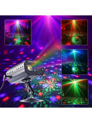 CHINLY Party Light RGB DJ Disco Laser Sound Activated LED Projector Christmas Halloween Decoration Wedding Gift Birthday Karaoke KTV Bars #8335923