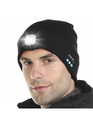 Sleep Headphones Wireless Bluetooth Beanie Hat with Light LED Cap with Headphones Built-in Stereo Speakers & Mic Tech Gift for Men Women Dad #8943259