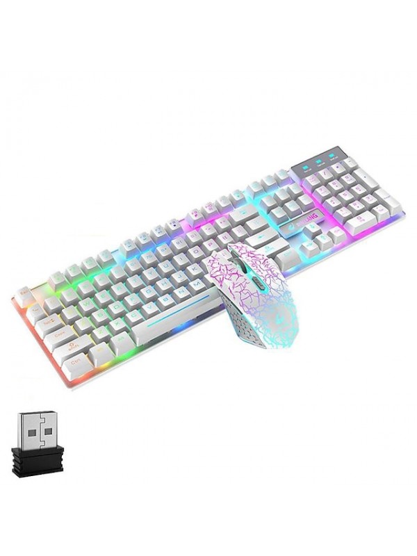 Wireless Recharging Keyboard  Computer Mouse Gamer Sets and Mouse Set Protable LED Backlit Keyboard 2400DPI Mouse Gamer Kit For Laptop Desktop Computer #8746137