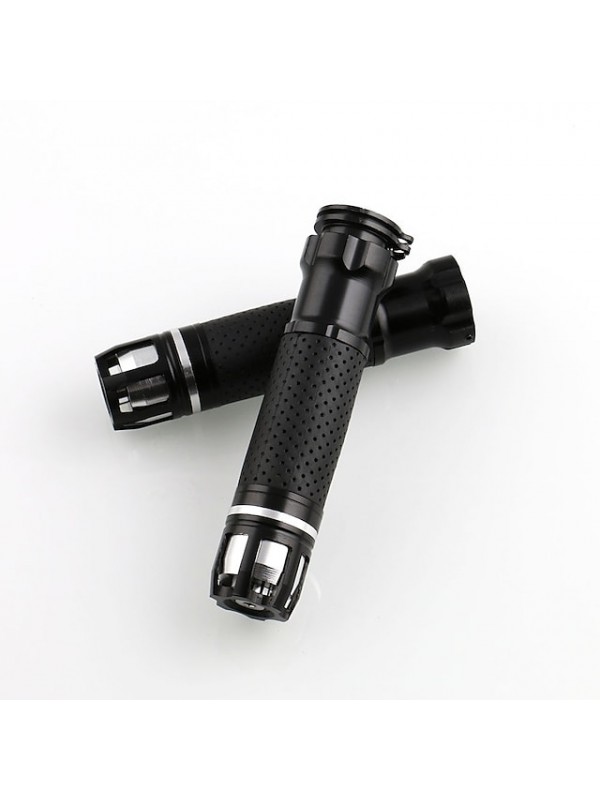 7/8'' 22mm Motorcycle Throttle CNC Aluminum Alloy Rotatable Handlebar Hand Grips #7615263