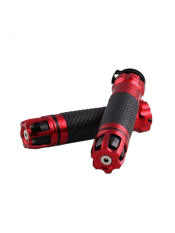 7/8'' 22mm Motorcycle Throttle CNC Aluminum Alloy Rotatable Handlebar Hand Grips #7615263