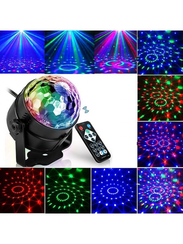 Projection lamp night light Led Disco Light Music Sound Activated Stage Lights Mini Rotating Laser Projector Christmas Party Show Effect Lamp with Control #8145799