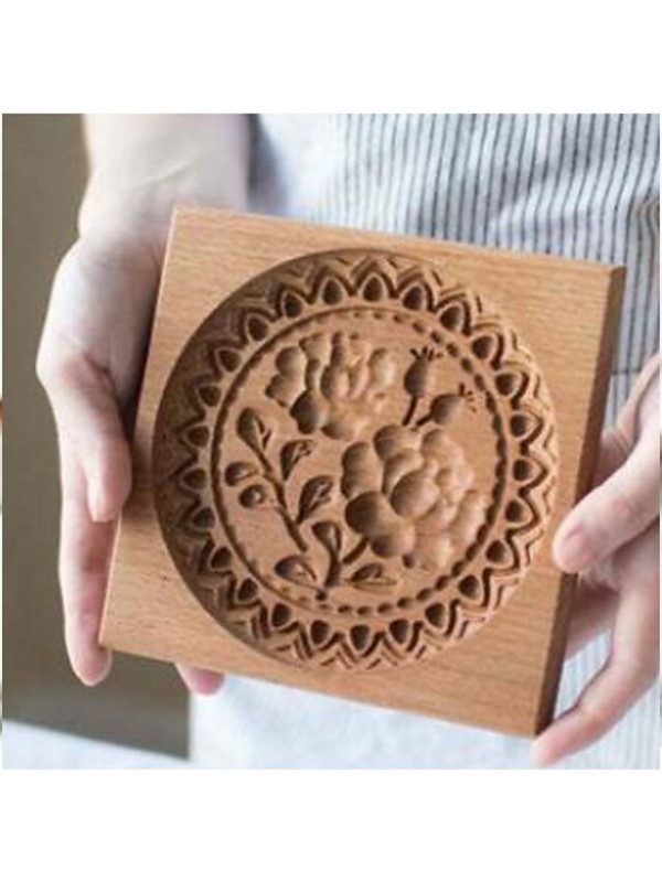 Cookie Mold Cracker Mold Wooden Carving Mold Gingerbread Cookie Mold #8801214