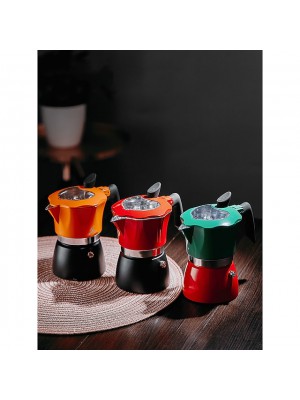 Italian Moka Pot Brewing Coffee Pot Mocha Extraction Pot Hand-washing Coffee Pot Heating Furnace Set With Filter Paper #8983245