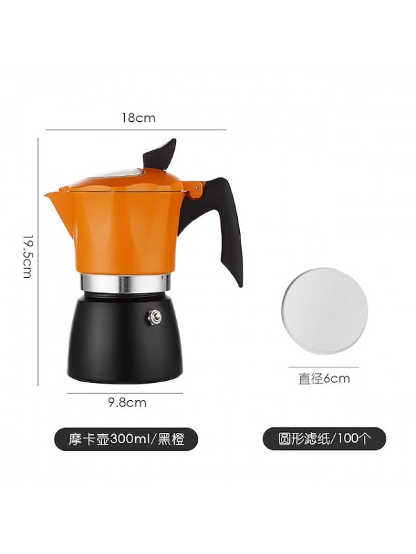 Italian Moka Pot Brewing Coffee Pot Mocha Extraction Pot Hand-washing Coffee Pot Heating Furnace Set With Filter Paper #8983245