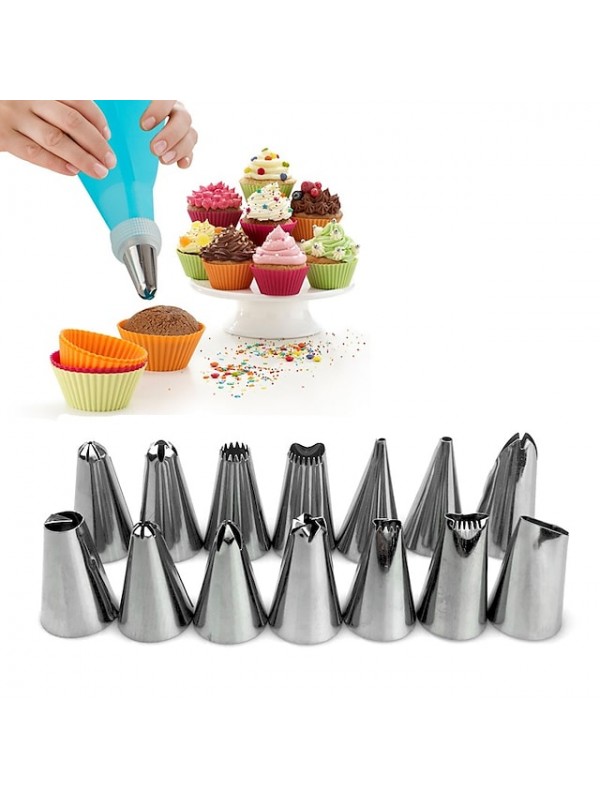 17PCS Flower Russian Icing Piping Mouth Cake Decorating Baking Accessories Tool #8119390