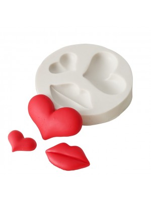 Valentine's Day DIY Red Lips Lips Love Chocolate Mold Fondant Cake Silicone Mold Baking Utensil #7933847