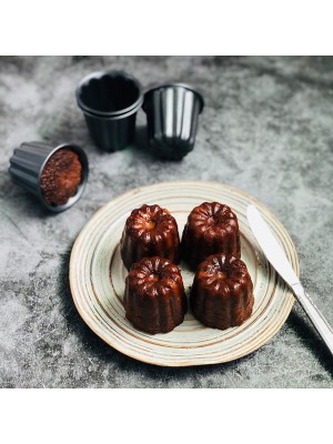 Nonstick Canele Pastry Molds Bordeaux French Custard Cannele Cake Traditional Pastry Baking Molds with Heat-Conducting Copper #8909298