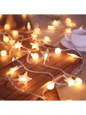 Ramadan Eid Lights LED Fairy String Lights Star Small Bulb 1.5M-10LEDs 3M-20LEDs 6M-40LEDs Battery or USB Powered Wedding Christmas Bedroom Holiday Decoration Garland Lamp #8781057