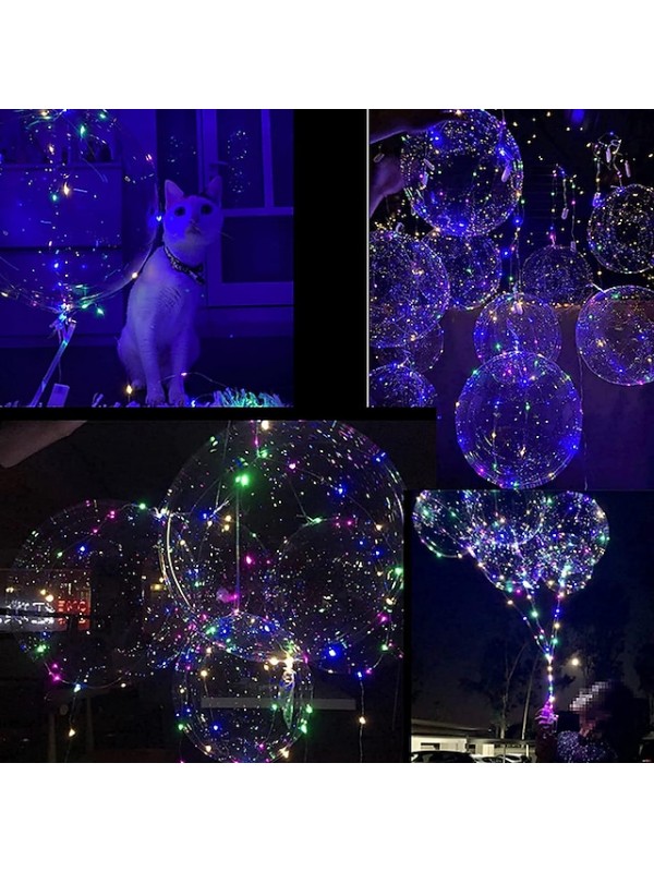 LED Balloon Luminous Party Wedding Supplies Dorm Party Decoration Transparent Bubble Decoration Birthday Wedding LED Balloons String Lights Christmas Gift #6963956