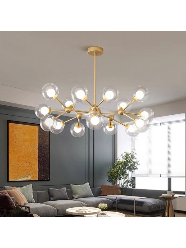 90cm LED Pendant Light Nordic Black Gold Globle Design Metal Painted Finishes Modern Christmas Decoration 110-120V 220-240V #8319657