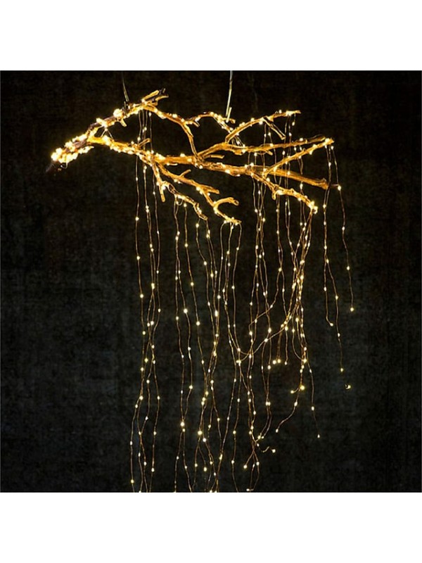 Christmas Outdoor Waterfall String Light 10pcs x 2M 200LED Vines Branch LED String Fairy Light Outdoor Garden Fence Tree LED String Fairy Branch Light #7819056