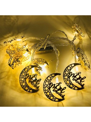 Ramadan Decoration Light 1.5m 10leds Moon Castle Shaped LED String Lights EID Mubarak Home Decoration Islam Muslim Festival Party Supplies Eid al-Fitr Decorations #9000828