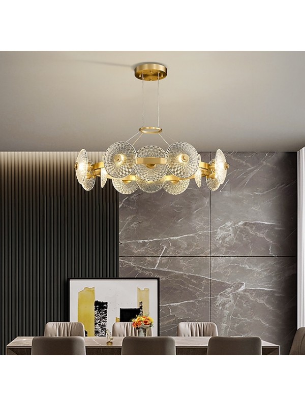 LED Pendant Light Circle Ring Design Modern Luxury Gold 70cm 85cm Geometric Shapes Chandelier Copper Modern Style Sputnik Brass LED Modern 220-240V 110-120V #8701045