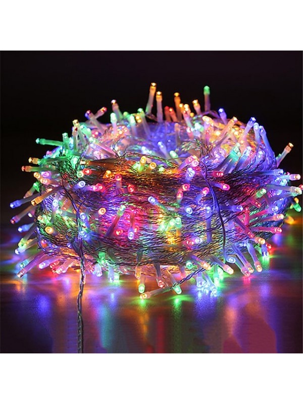 50M 100M Garland Christmas Tree Fairy Lights 400 800Led String Light IP65 Waterproof Chain Outdoor Garden Yard Garland Wedding Party Holiday Landscape Decoration Lighting Blue Colorful DC31V EU US AU UK Plug #8873403