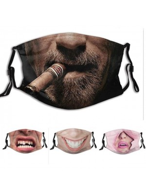 Men's Face cover Cotton Streetwear Home Adults Mouth Mask Reusable Anti Dust Mask Washable Mouth Protector 3D Print #8657753