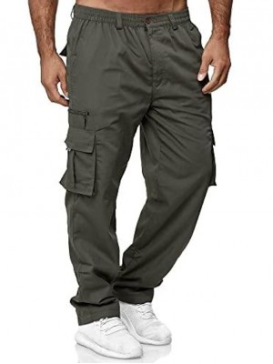 Men's Ripstop Cargo Pants Relaxed Fit Tactical Pants Straight Outdoor Hiking Long Lightweight Work Pant Army Green #9002078