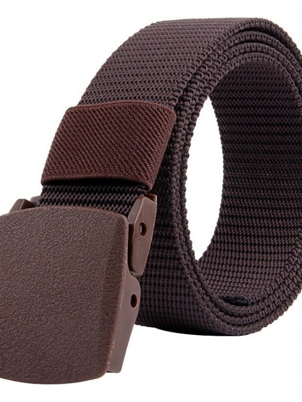 Men's Wide Belt Office / Career Daily Wear As the Picture Belt Solid Color #8692189