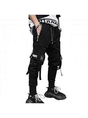 men's Joggers streetwear cargo pants Hip Hop trousers with multi-pockrts fashion techwear tactical track pants #8858591