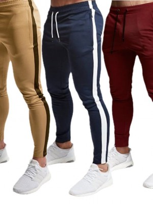 Men's Stylish Sporty Pants Chinos Trousers Drawstring Elastic Drawstring Design Full Length Pants Daily Sports Micro-elastic Solid Color Cotton Blend Comfort Mid Waist Black Grey Khaki Deep Blue Red #8710382