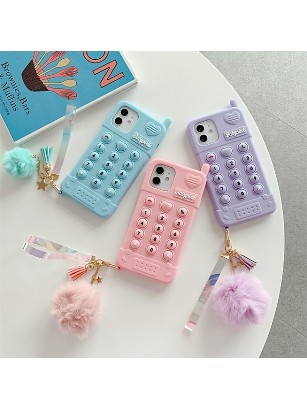 Pop Fidget Toys Push It Bubble Relive Stress Phone Case For iPhone 12 Pro Max 11 SE 2020 X XR XS Max 8 7 Soft Love Heart Back Cover #8659481