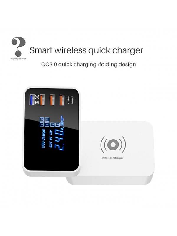 Factory Outlet 10W Output Power USB USB Charger Led Display Wireless Charger Fast Charge RoHS CE Certified CCC For Universal #8449341