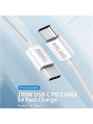 ASLING USB C Cable High Speed Data Transmission Charging cable 5 A 2.0m(6.5Ft) 1.0m(3Ft) TPE For Macbook iPad Samsung Phone Accessory #8959013