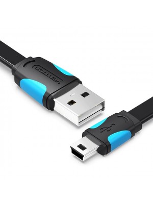 VENTION USB 2.0 Mini USB Cable 2 In 1 Flat 2 A 2.0m(6.5Ft) 1.5m(5Ft) 1.0m(3Ft) PVC(PolyVinyl Chloride) Pure copper For Samsung Xiaomi Huawei Phone Accessory #8790581