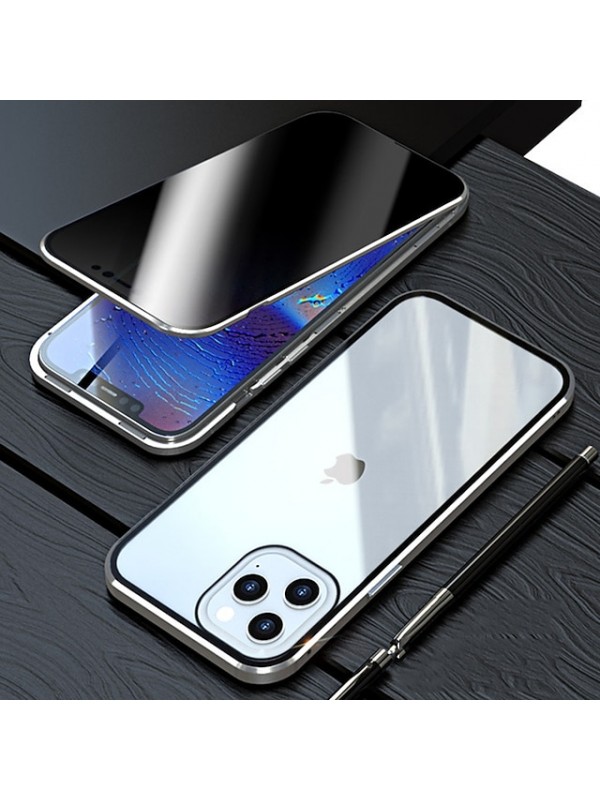 Anti Peep Magnetic Case with Screen Protector for iPhone SE 3 iPhone 13 Pro Max 12 11 Privacy Case Double Sided Glass 360 Protection Shockproof Magnetic Phone Case for iPhone XR XS Max #8271399