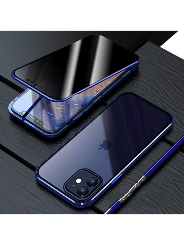 Anti Peep Magnetic Case with Screen Protector for iPhone SE 3 iPhone 13 Pro Max 12 11 Privacy Case Double Sided Glass 360 Protection Shockproof Magnetic Phone Case for iPhone XR XS Max #8271399