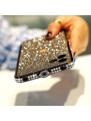 Phone Case For Bumper iPhone 12 Pro Max 11 SE 2020 X XR XS Max 8 7 Shockproof Rhinestone Solid Color Metal #8257492