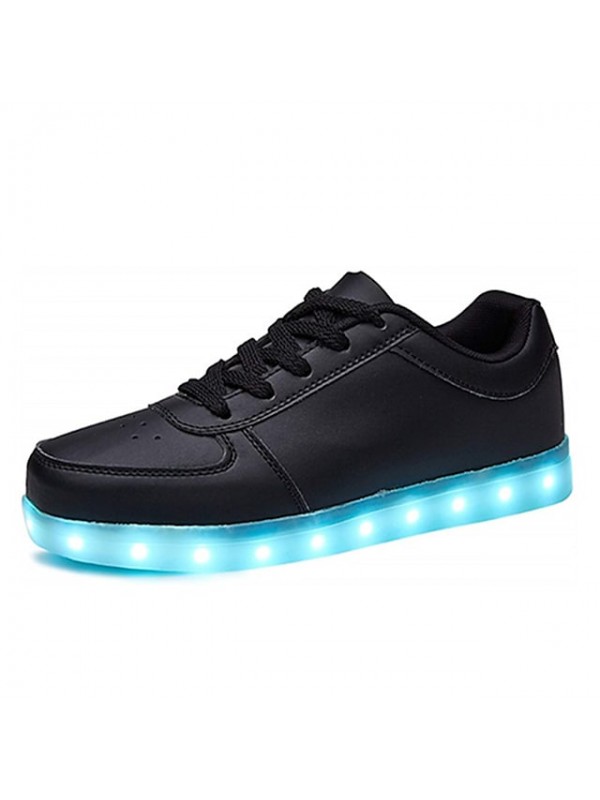 Men's Sneakers LED Shoes Daily Walking Shoes PU Height-increasing Booties / Ankle Boots Silver Gold White Spring #8684494