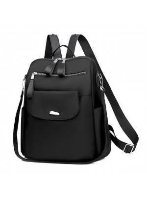 Women's Functional Backpack Mini Backpack PU Leather Oxford Cloth Solid Color Adjustable Large Capacity Zipper Daily Office & Career Black Khaki #8994996