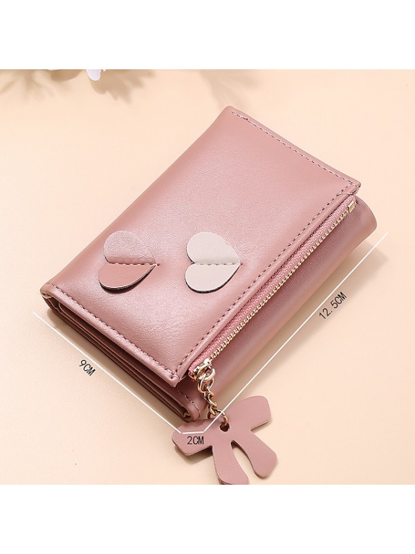 Women's Wallet PU Leather Polyester Zipper Daily Outdoor Green Black Pink Almond #9012105