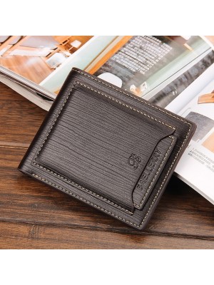 Men's Wallet PU Leather Embossed Solid Color Daily Office & Career Black Dark Coffee #9025542