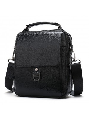 Men's Messenger Bag Mobile Phone Bag Messenger Bag Crossbody Bag Nappa Leather Cowhide Zipper Daily Black #9008521